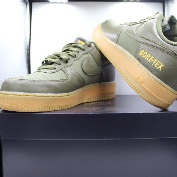 Nike Other - Nike Air Force 1 Army Green/Tan Gore-Tex Shoes